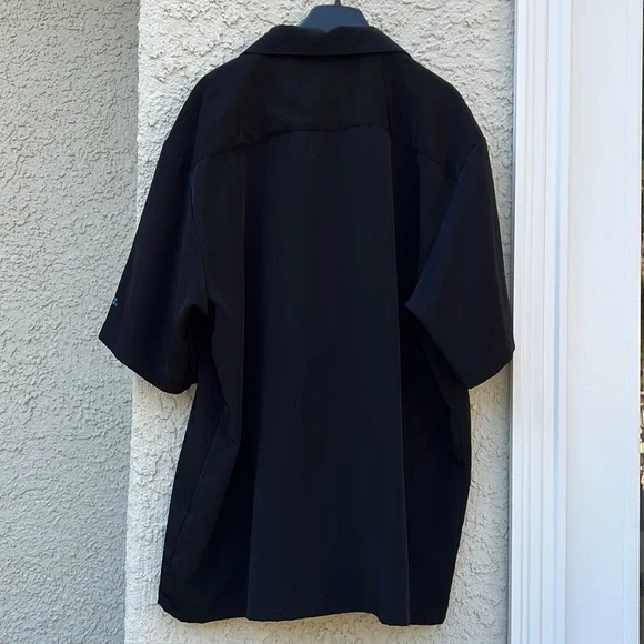 House of Blues Black/Blue Embroidered Flame Button up Men's Shirt Size XL - Picture 7 of 7